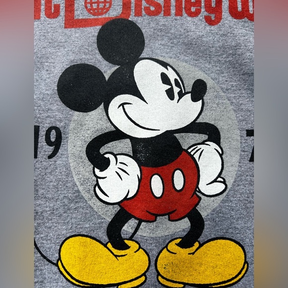Women’s Disney Gray Mickey Mouse Crewneck Sweatshirt - no size - Picture 6 of 7